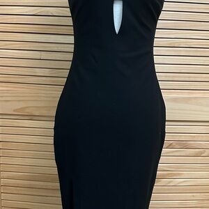 Elizabeth and James Black Backless Dress